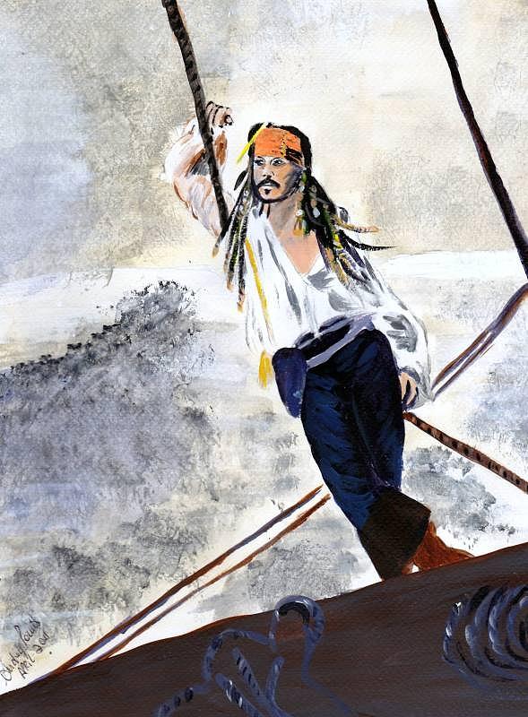 Johnny Depp 8 Painting by Audrey Pollitt