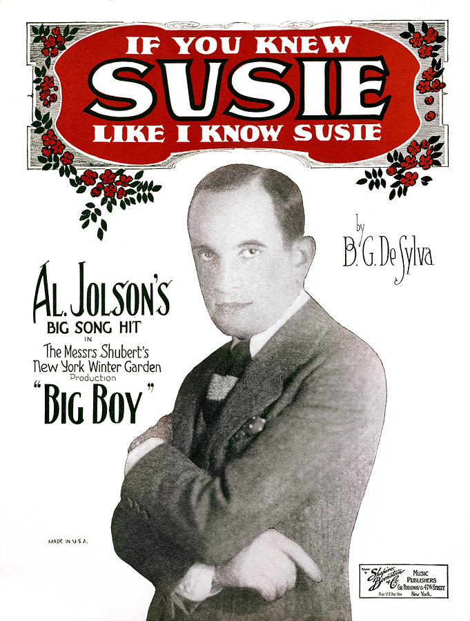Jolson: Sheet Music, 1925 Photograph by Granger