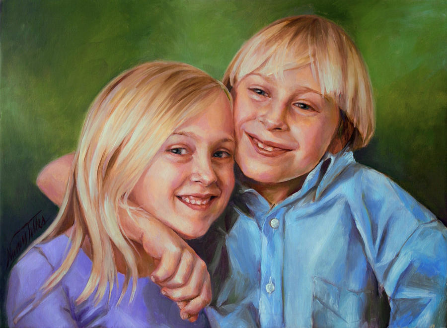 Jonathan and Jessica Painting by Nancy Tilles