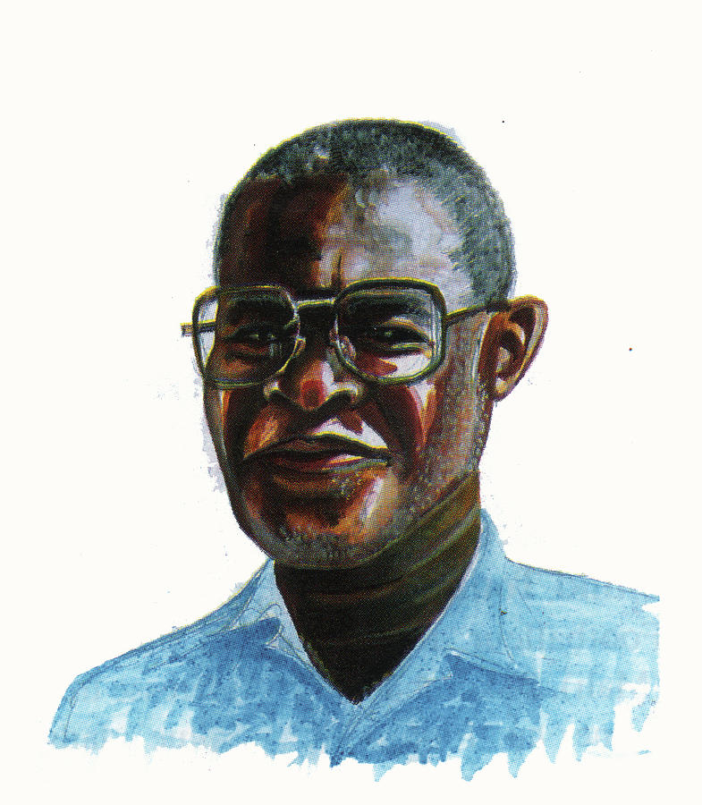 Portrait Painting - Joseph Bessala by Emmanuel Baliyanga