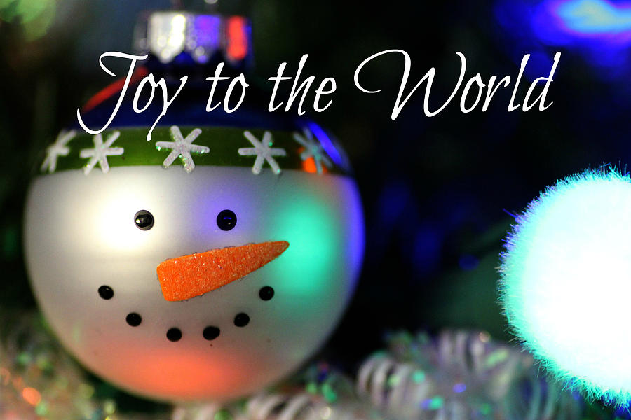 Joy to the World Snowman Ornament Photograph by Mark J Seefeldt