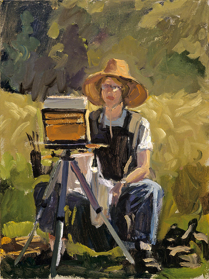Plein Air Painting - Judith at Work by Mark Lunde
