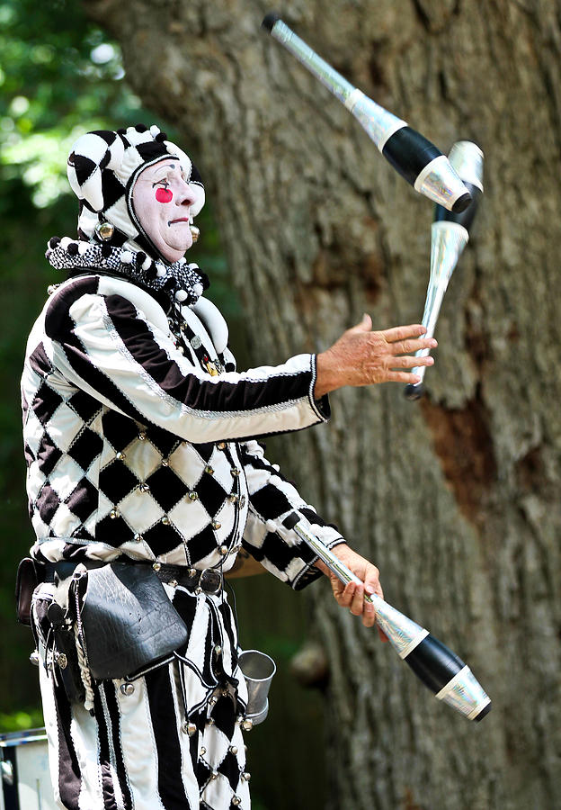 Clown Photograph - Juggling Jester by Elizabeth Hart