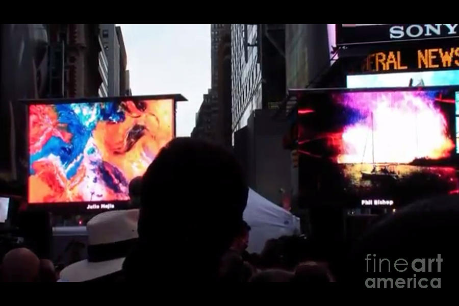 Times Square Photograph - Julio Mejia Art displayed at Time Square by Julio Mejia