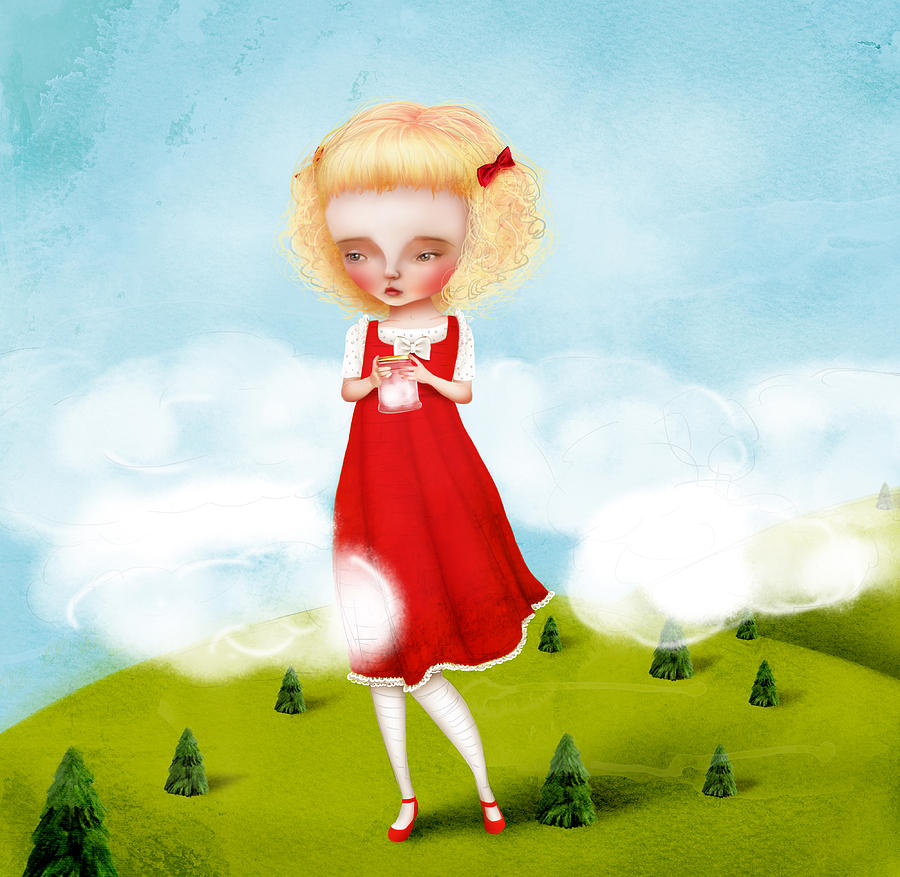 Little Girl Digital Art - Juneau by Jessica Von Braun Little Girl Digital Art - Juneau by Jessica Von Braun