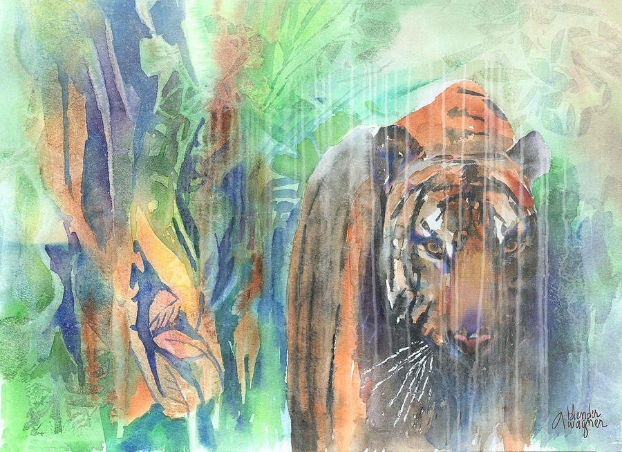 Jungle Cat Painting by Arline Wagner