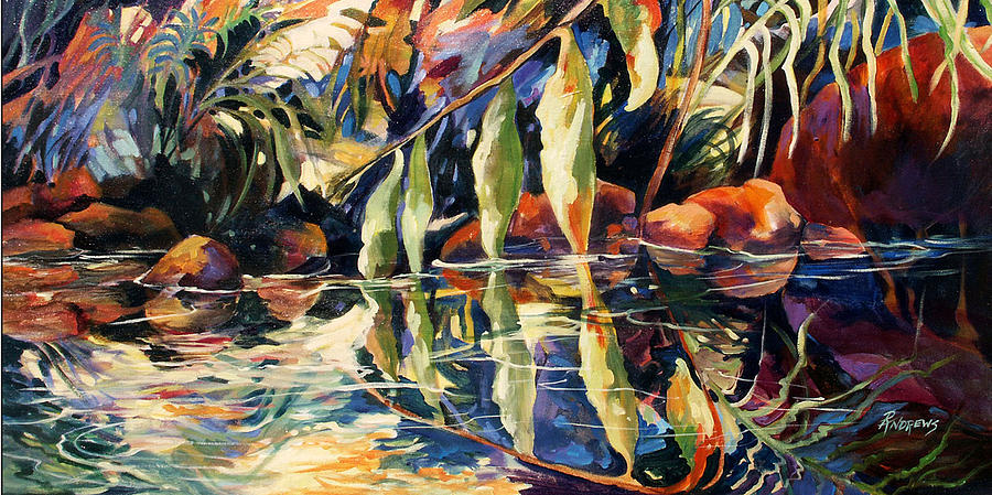 Jungle Painting - Jungle Reflections by Rae Andrews
