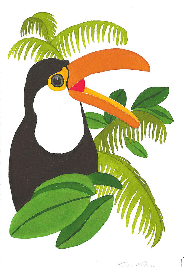 Jungle Toucan Painting by Terry Taylor