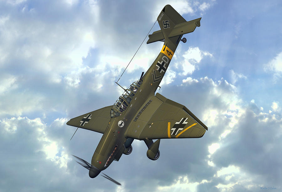 Junkers Ju87 Stuka Digital Art by Walter Colvin