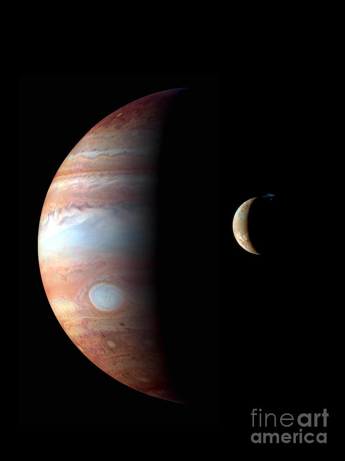 Space Photograph - Jupiter And Io by NASA/Science Source