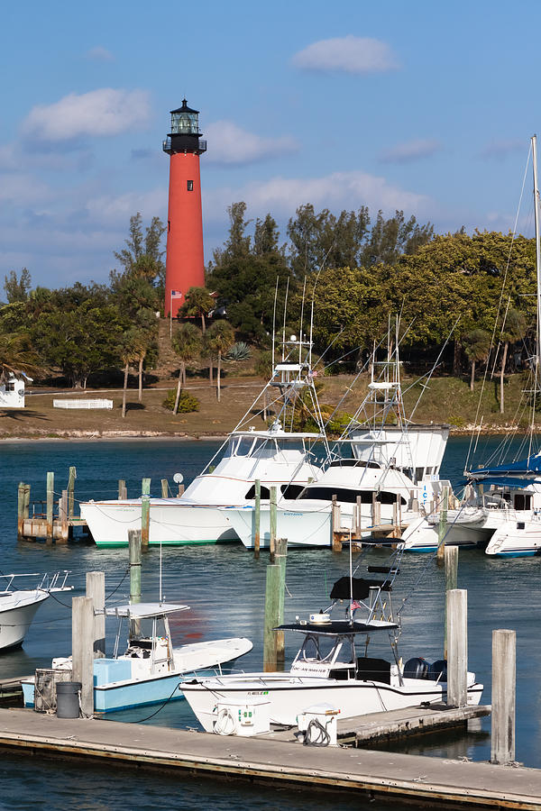 Jupiter Inlet Lighthouse and Marina Photograph by Ed Gleichman