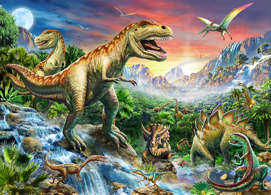 Dinosaur Photograph - Jurassic Landscape by MGL Meiklejohn Graphics Licensing