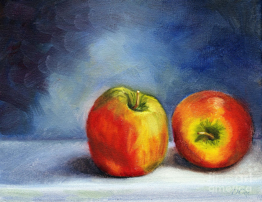 Still Life Painting - Just a Couple of Apples by Diana Cox