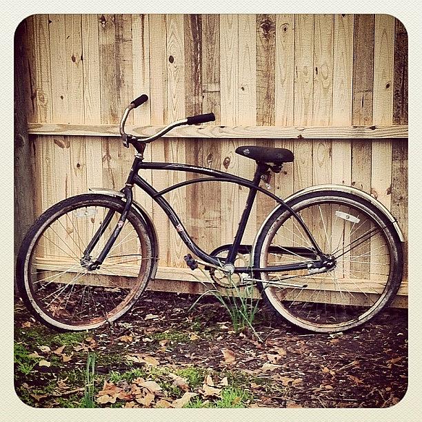 Bicycle Photograph - Just An Old #bicycle In Someones Yard by Rob Beasley