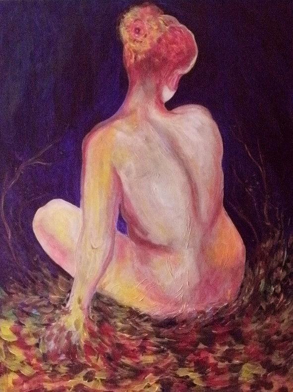 Nude Painting - Just Another Autumn by Carolyn LeGrand