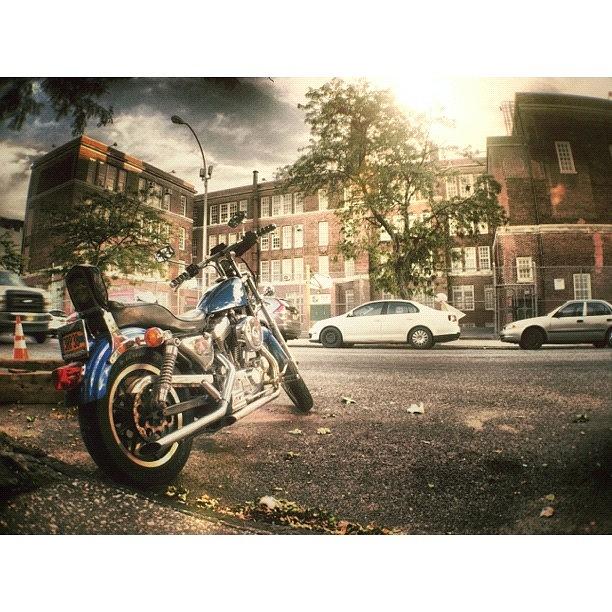 Just Motorcycle Parked On Brooklyn Photograph by Dayne Mahadeo
