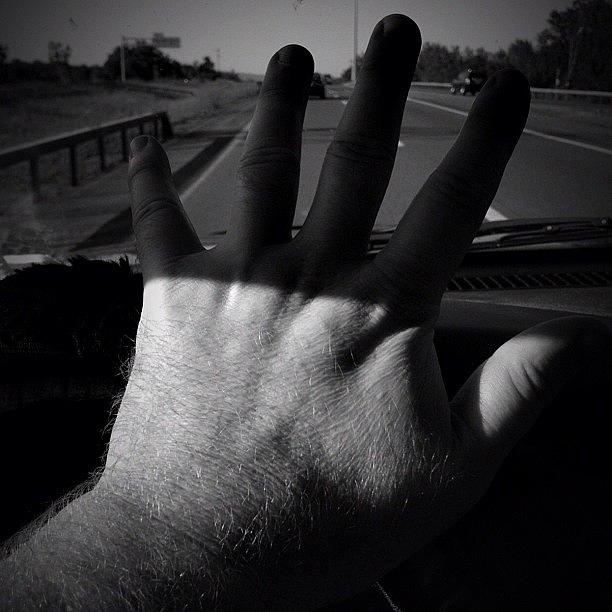 Instagram Photograph - Just My Hand... #bw #monoart by Daniel  Ware