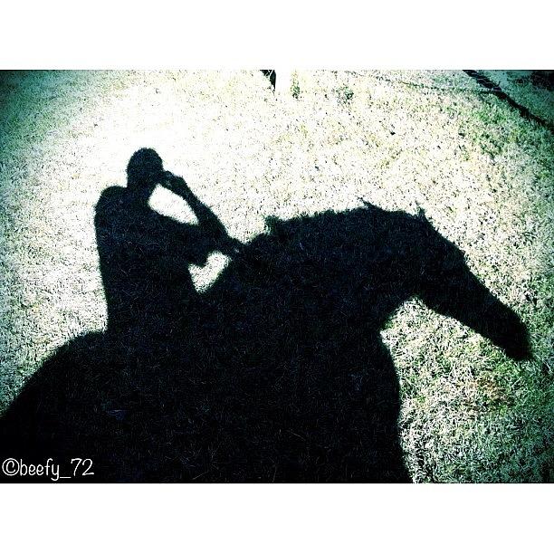 #justforfun #shadowgame Am I Riding Or Photograph by Paul Burger