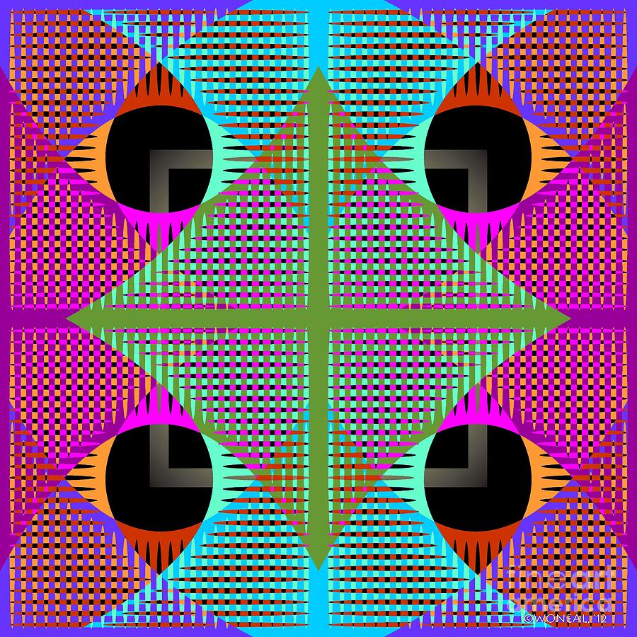 Checkers Digital Art - K Series 1-2 by Walter Neal