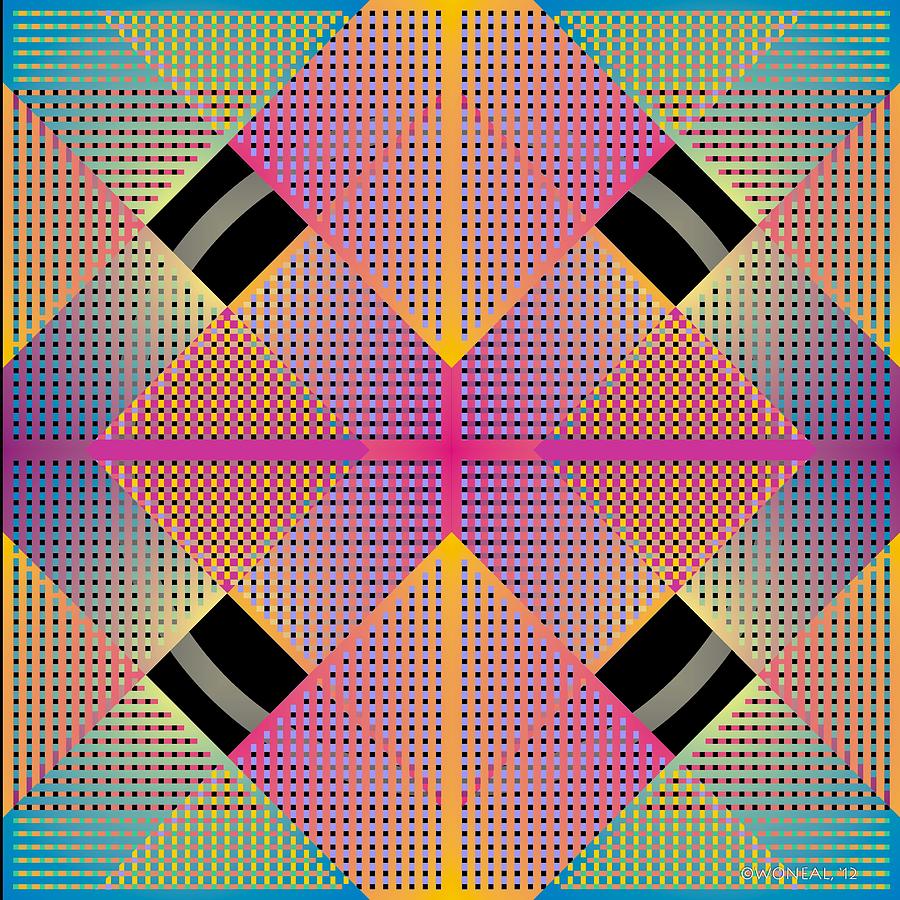 Checkers Digital Art - K Series 2-1 by Walter Neal