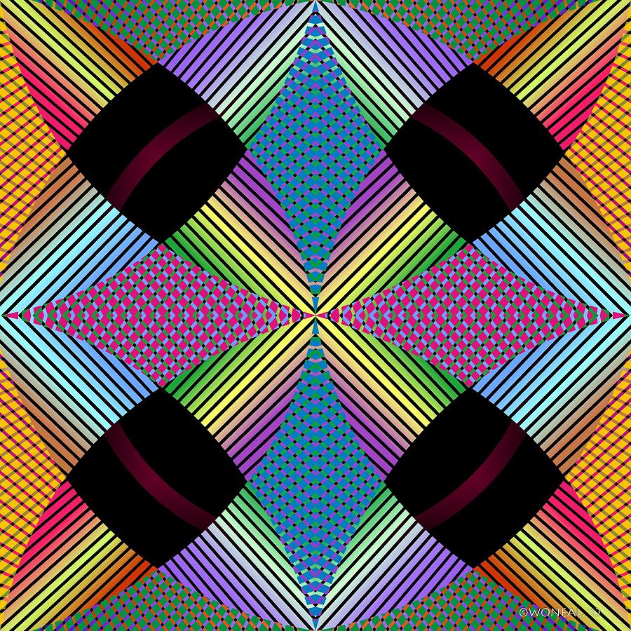 Checkers Digital Art - K Series 4-1 by Walter Neal