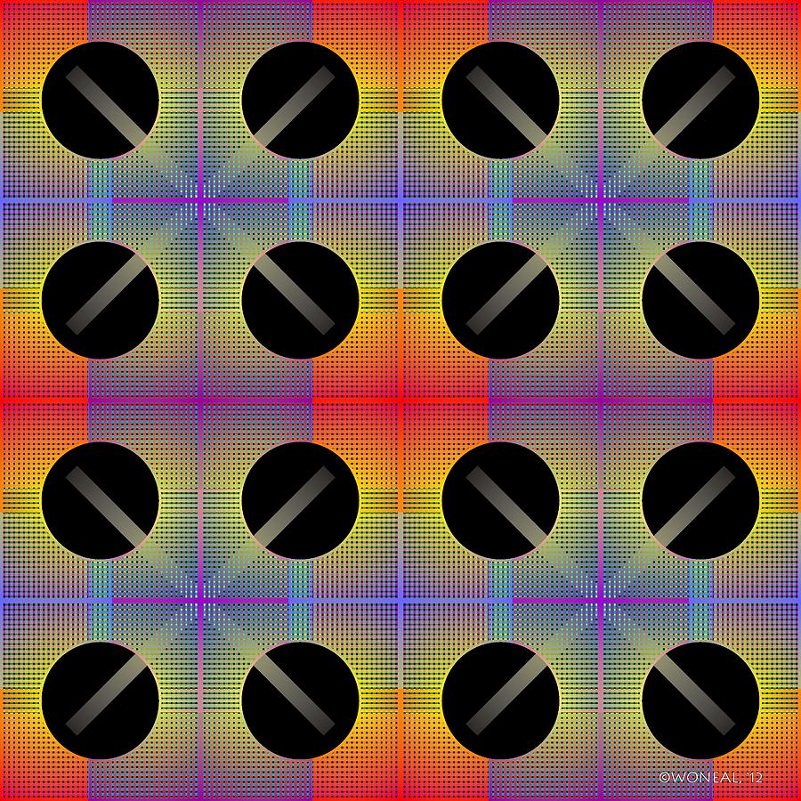 Checkers Digital Art - K Series 6-1 by Walter Neal