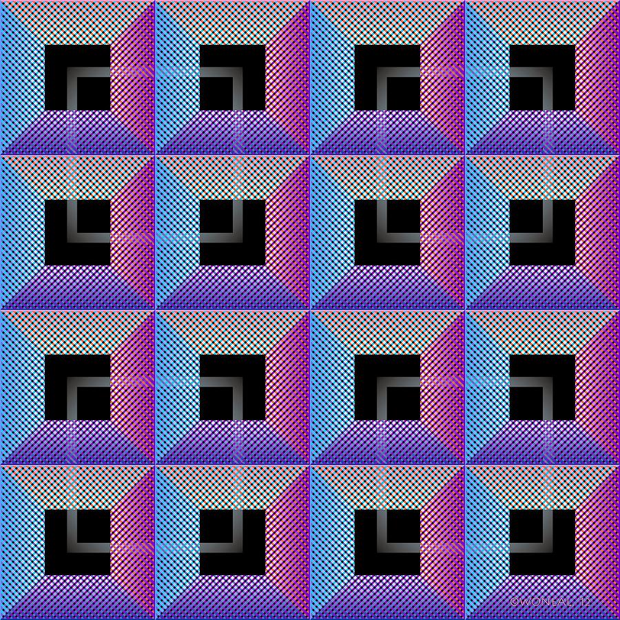 Checkers Digital Art - K Series 7-2 by Walter Neal
