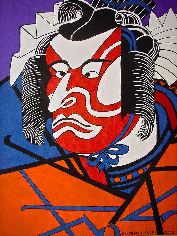 Kabuki Actor 2 Painting by Stephanie Moore