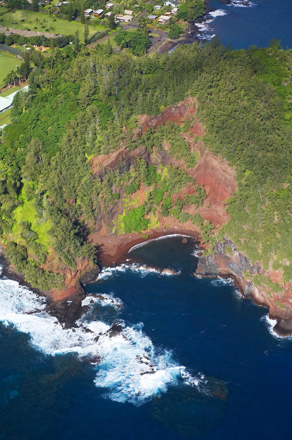 Kaihalulu Beach Aerial Photograph by Ron Dahlquist - Printscapes | Fine ...