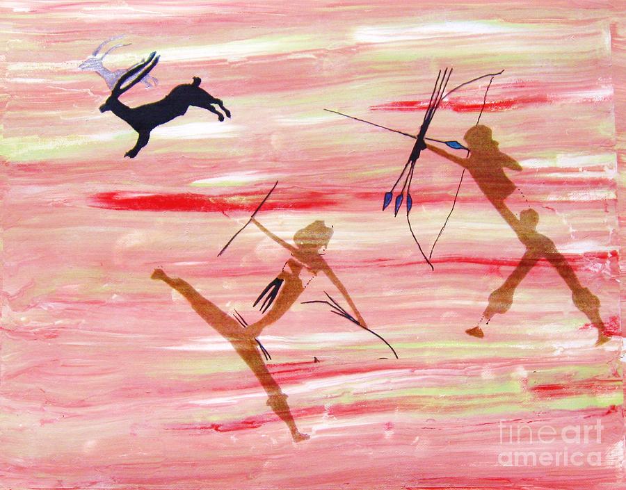 Kalahari Bushmen Painting by Thea Recuerdo