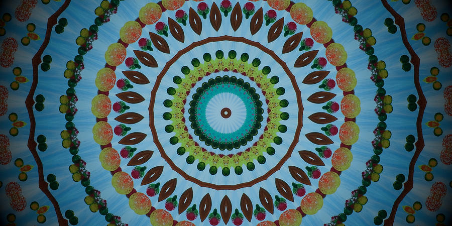 Pattern Digital Art - Kaleidoscope Sky by Heather  Hubb