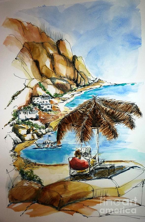 Kalymnos 2 Painting by Therese Alcorn