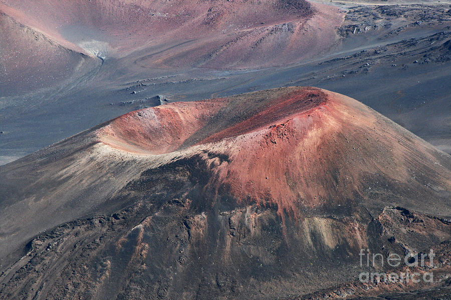 Kamaolii cinder cone - Haleakala crater - view from Kalahaku  Photograph by Sharon Mau