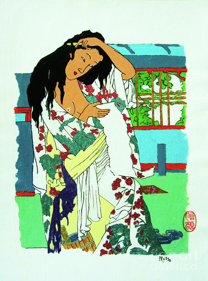 Kanojo no nyuyoku-go Painting by Thea Recuerdo
