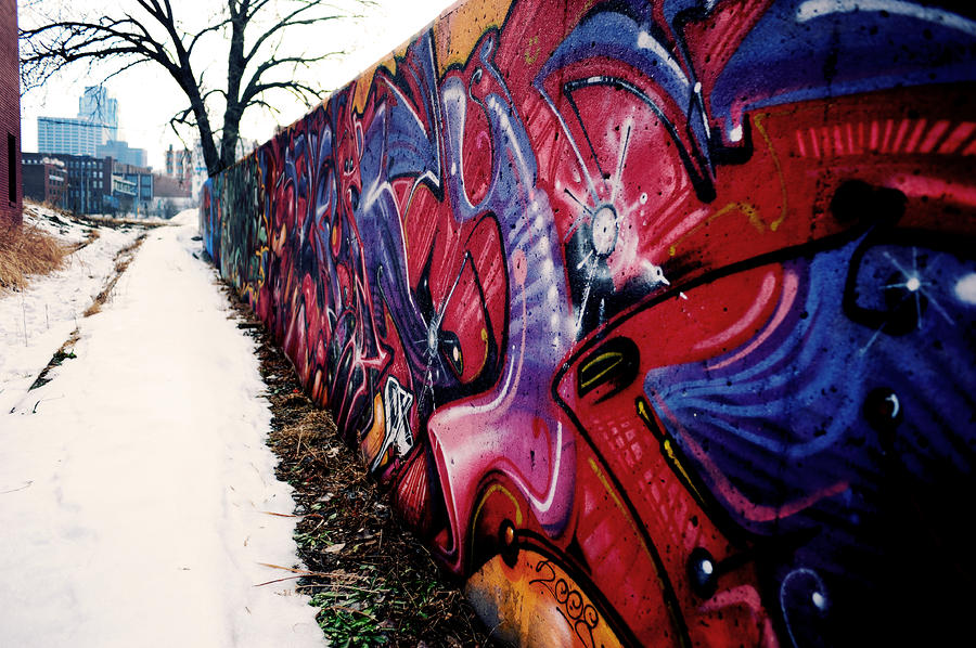 Winter Photograph - Kansas City graffiti  by Frank DiGiovanni