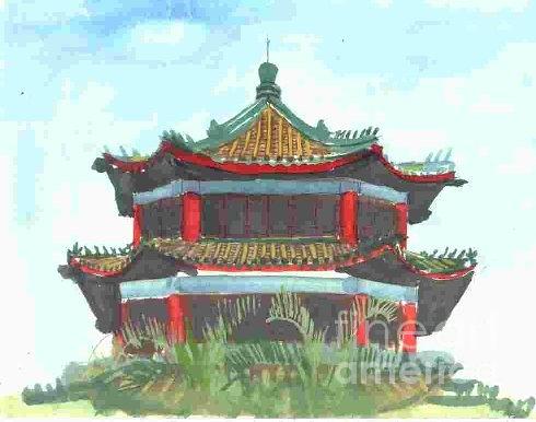 Chinese Painting - Kaohsiung Pavillion by Brian Francis Smith