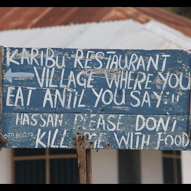 Blue Photograph - #karibu#restaurant#village Dont#kill by Armelle Tassy