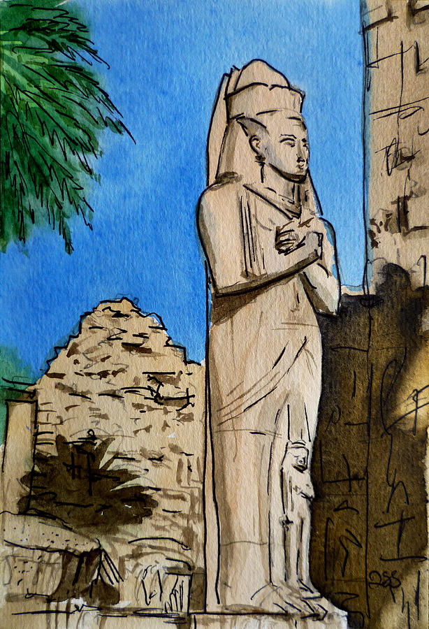 Summer Painting - Karnak Temple Egypt by Irina Sztukowski