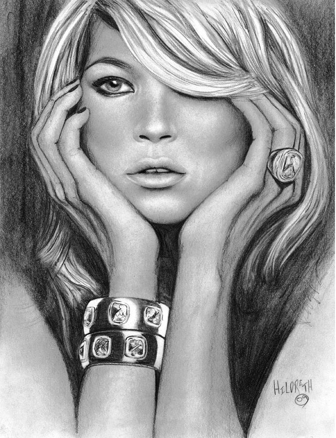 Kate Moss Drawing by James Hildreth Fine Art America