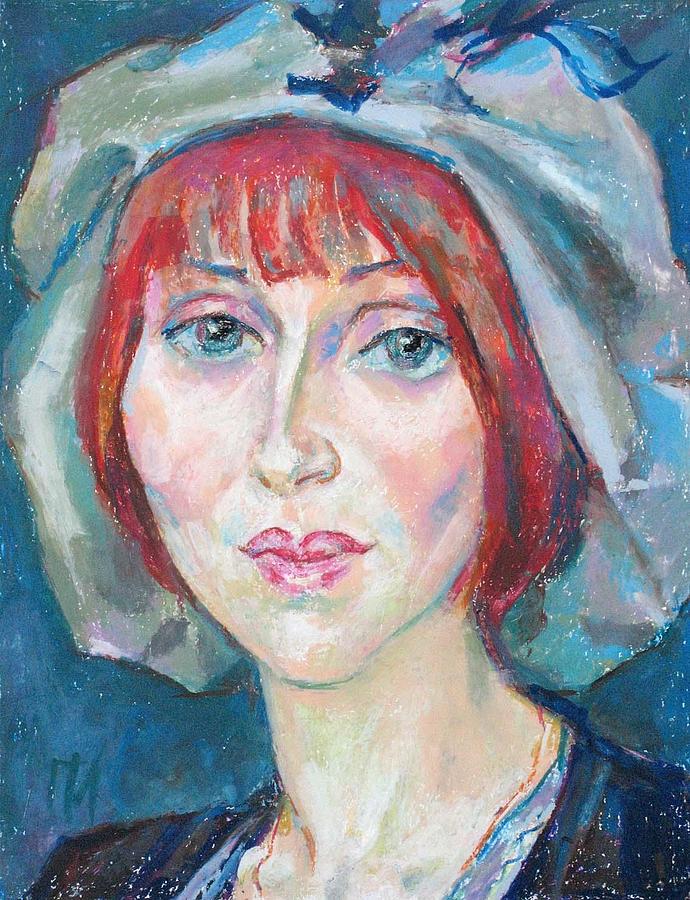 Portrait Painting - Katerina Goncharova by Leonid Petrushin