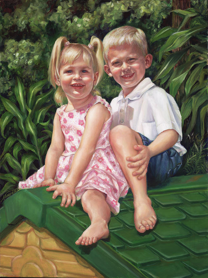 Katie and Mitchell Painting by Nancy Tilles