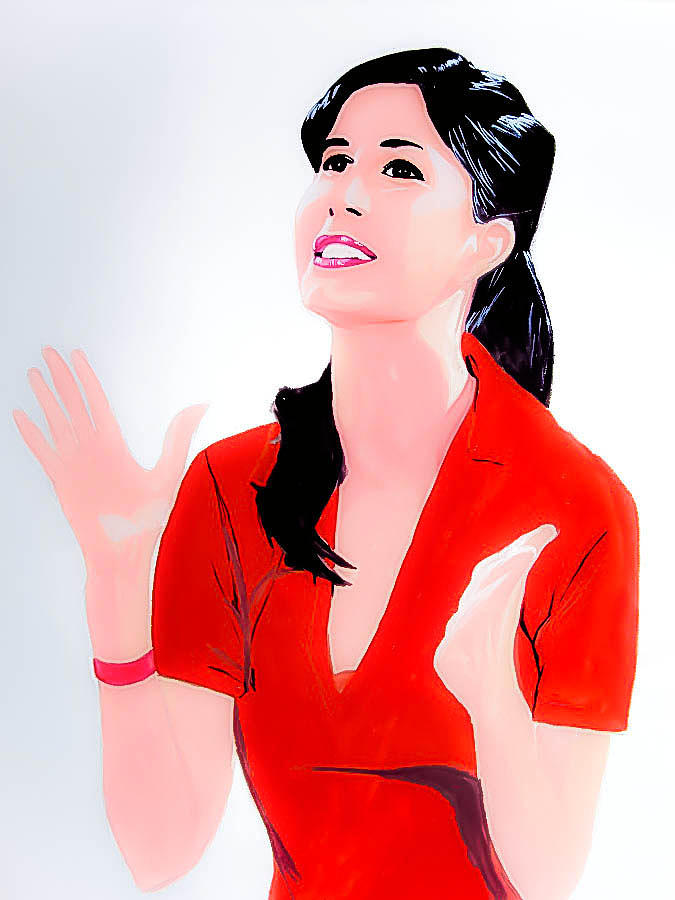 Katrina Kaif Painting by Mohindar Pawar