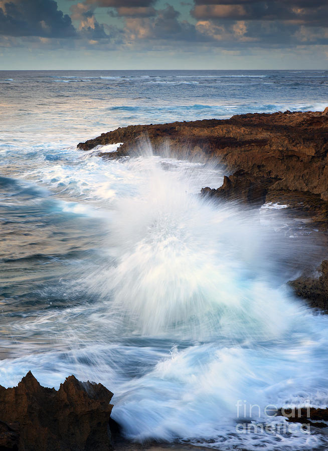 Waves Photograph - Kauai Sea Explosion by Michael Dawson
