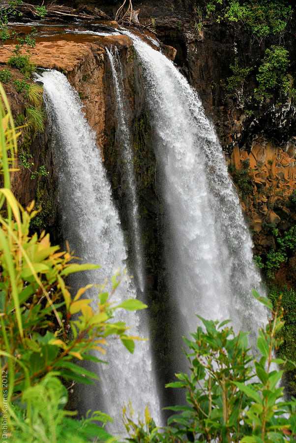 Kauai Waterfall Photograph by Debbie Karnes