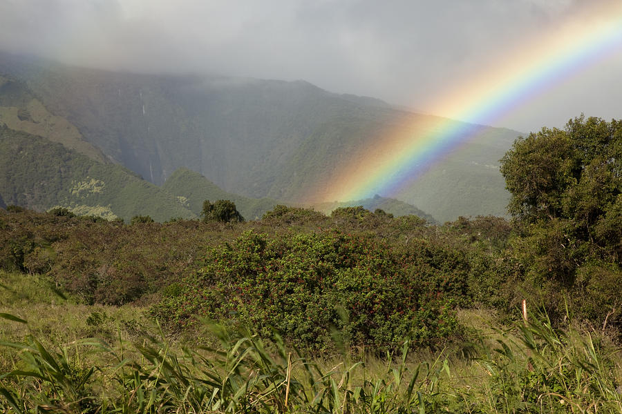 Kaupo Gap Rainbow Photograph by Jenna Szerlag
