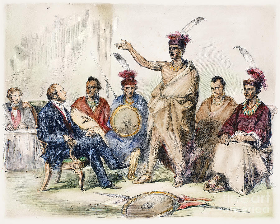 Kaw Delegation, 1857 Photograph by Granger