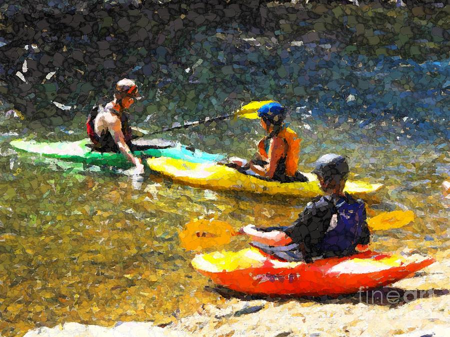 Kayak Class Digital Art by Annie Gibbons