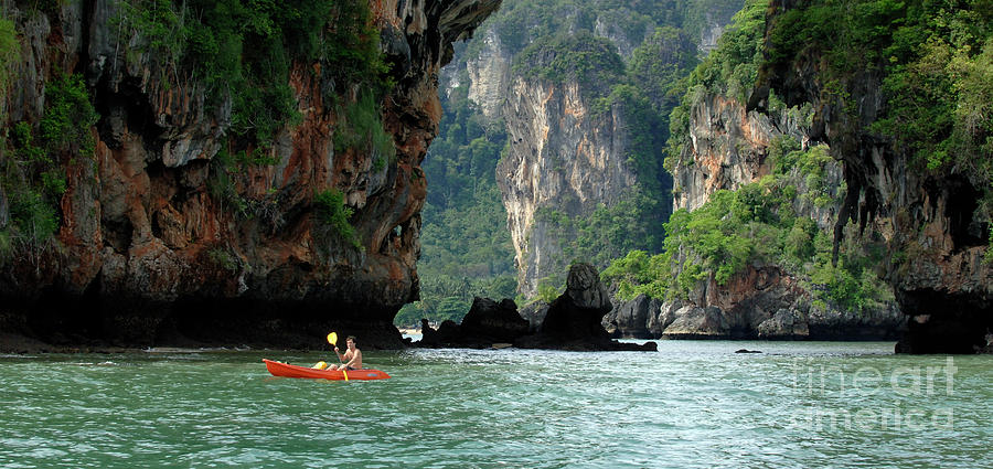 Kayaking In Thailand Photograph by Bob Christopher