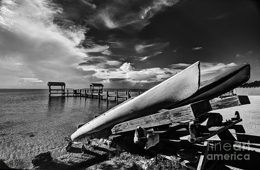 Key Photograph - Kayaks BW by Bruce Bain
