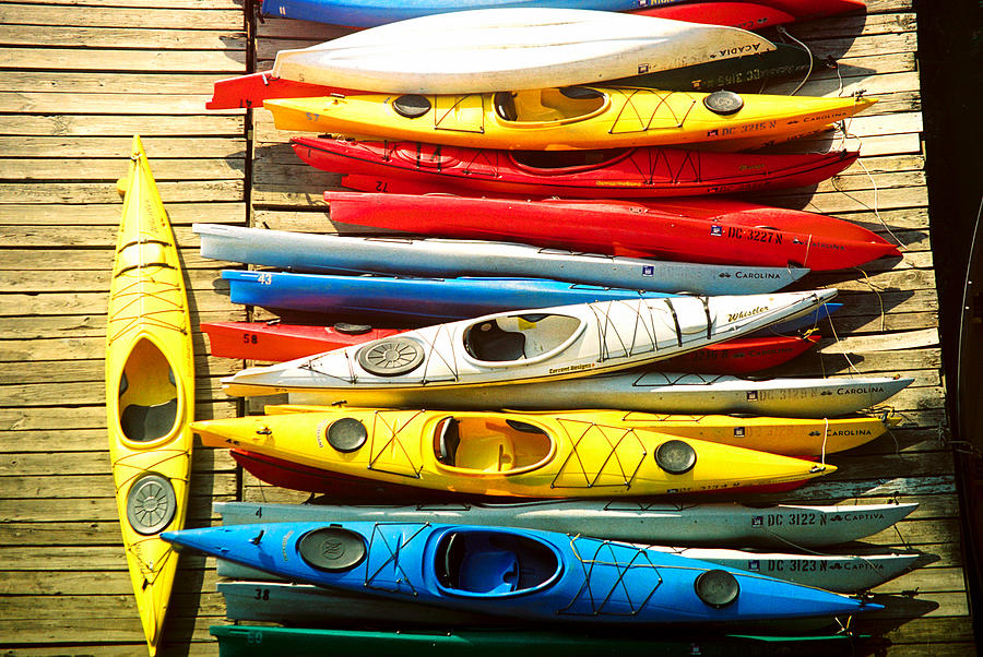 Kayaks Photograph by Claude Taylor